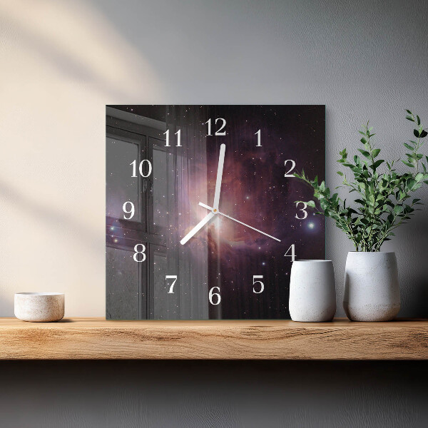 Square wall clock Space