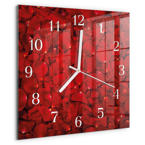 Square wall clock Rose Petals