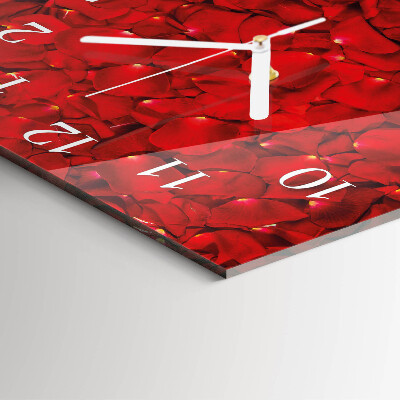 Square wall clock Rose Petals