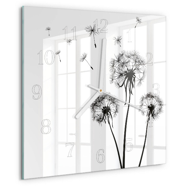 Square wall clock Dandelion