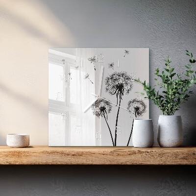 Square wall clock Dandelion