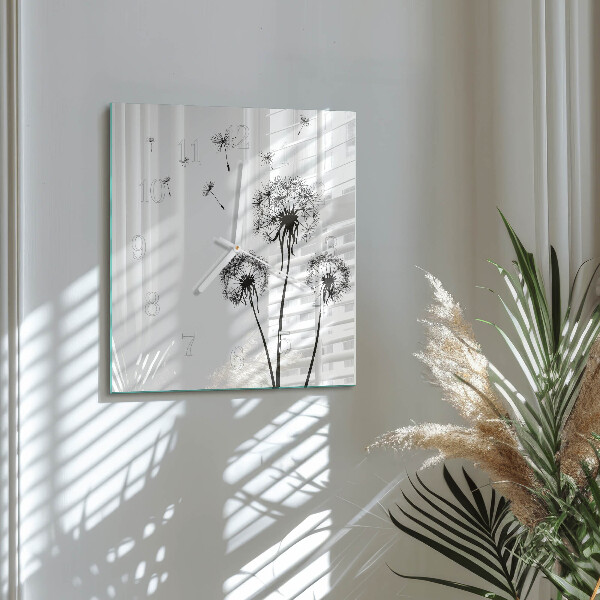 Square wall clock Dandelion
