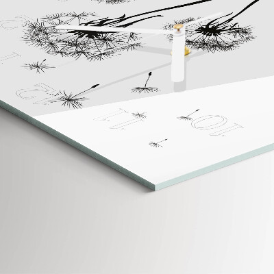 Square wall clock Dandelion