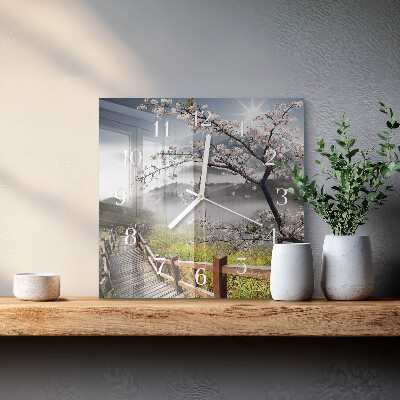 Square wall clock Spring