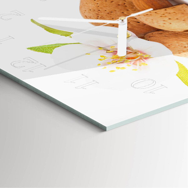 Square wall clock Almonds
