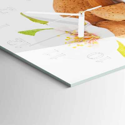 Square wall clock Almonds
