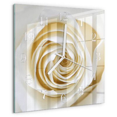 Square wall clock Rose