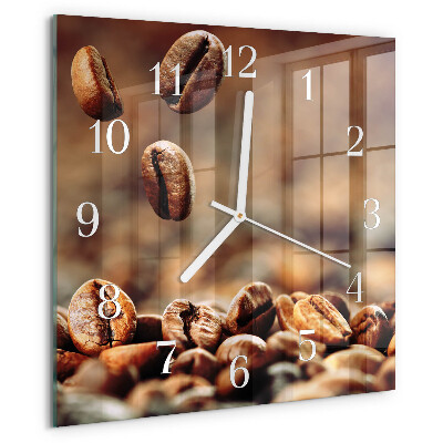 Square wall clock Coffee Beans