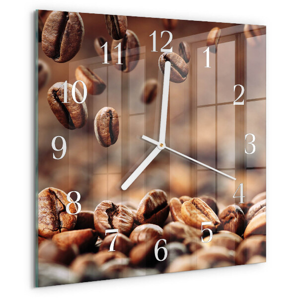 Square wall clock Coffee Beans