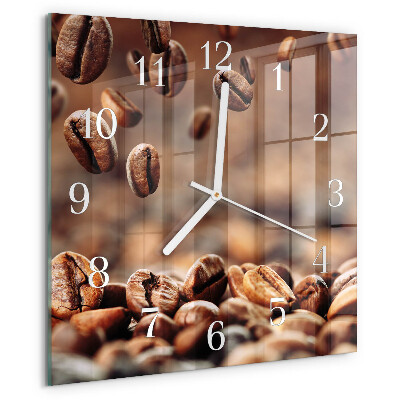 Square wall clock Coffee Beans