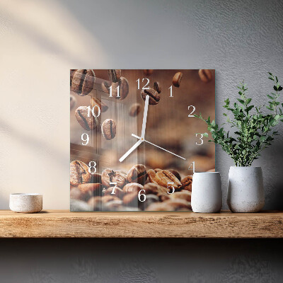 Square wall clock Coffee Beans