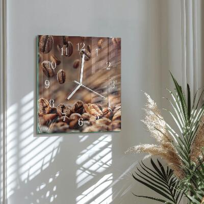 Square wall clock Coffee Beans