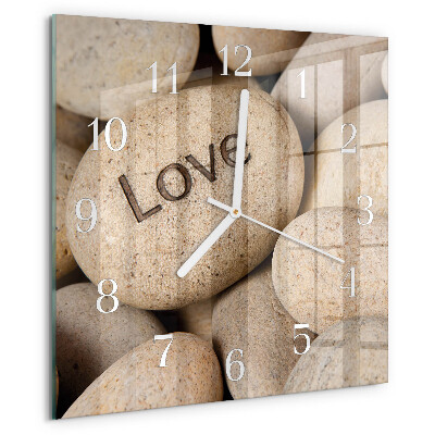 Square wall clock Stones