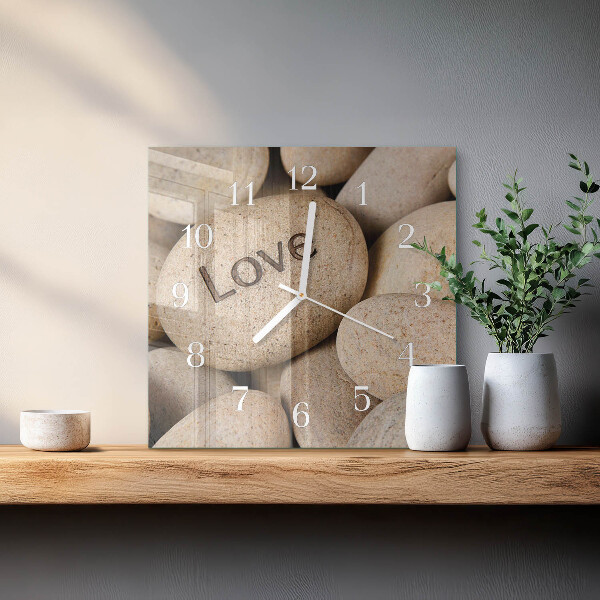 Square wall clock Stones