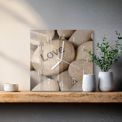 Square wall clock Stones