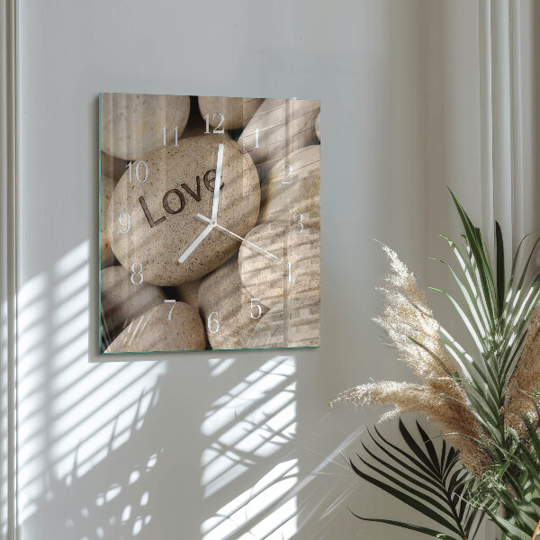 Square wall clock Stones