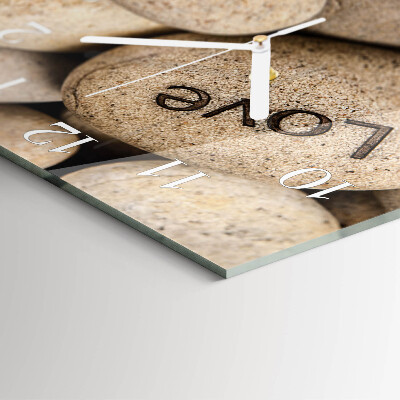 Square wall clock Stones