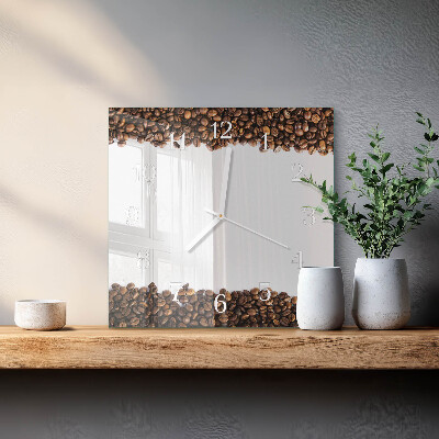 Square wall clock Coffee Beans