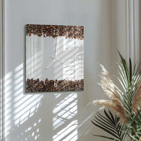 Square wall clock Coffee Beans