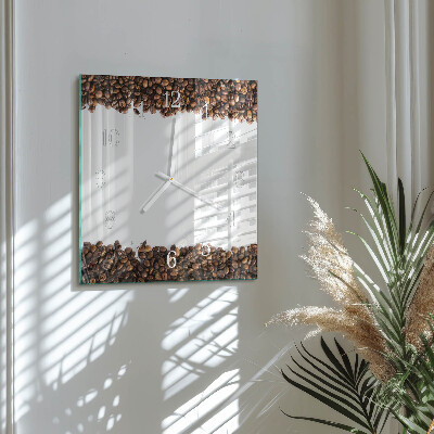 Square wall clock Coffee Beans
