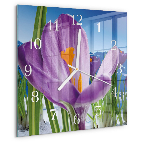 Square wall clock Spring