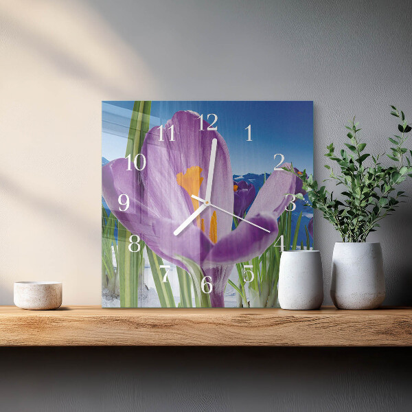 Square wall clock Spring