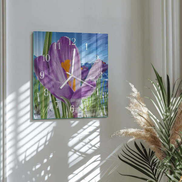 Square wall clock Spring
