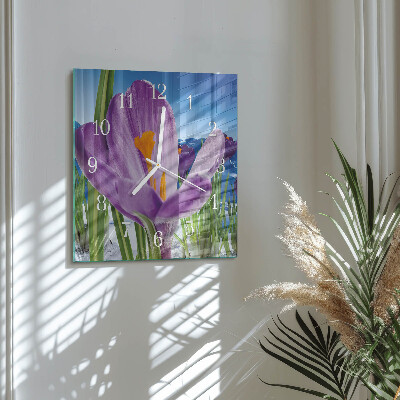 Square wall clock Spring