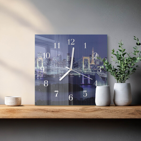 Square wall clock Bridge