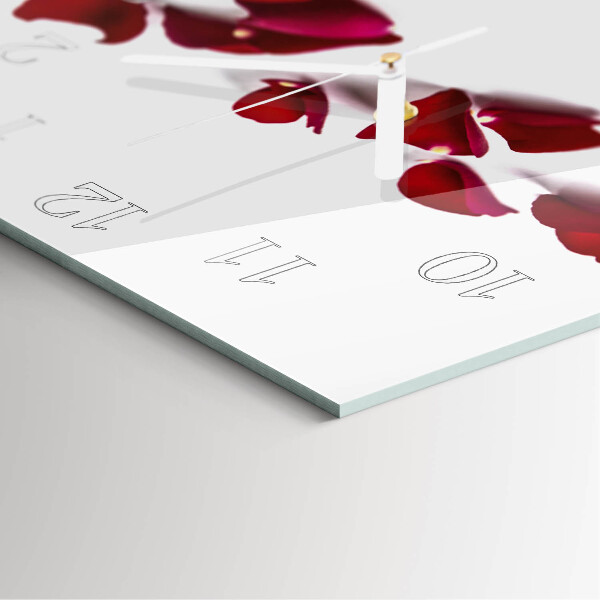 Square wall clock Rose Petals