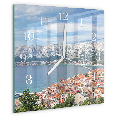 Square wall clock Bay