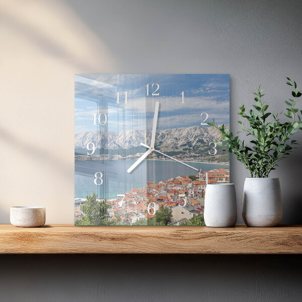 Square wall clock Bay