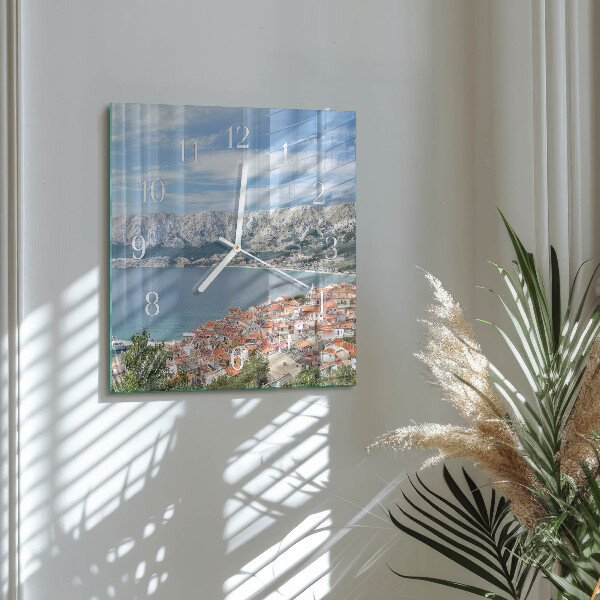 Square wall clock Bay