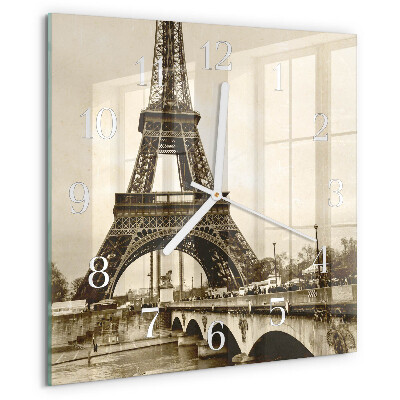 Square wall clock Paris