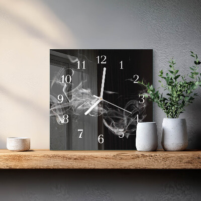 Square wall clock Smoke
