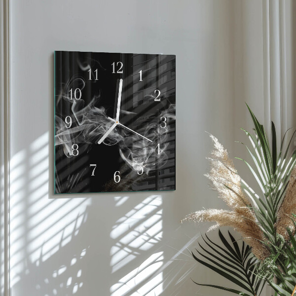 Square wall clock Smoke
