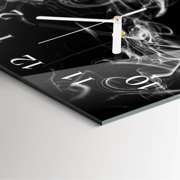Square wall clock Smoke