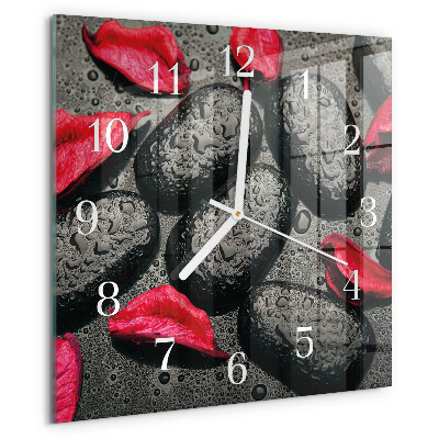 Square wall clock Stones