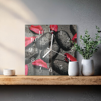 Square wall clock Stones