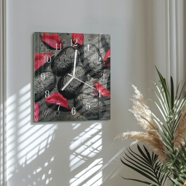 Square wall clock Stones
