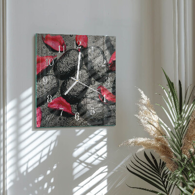 Square wall clock Stones
