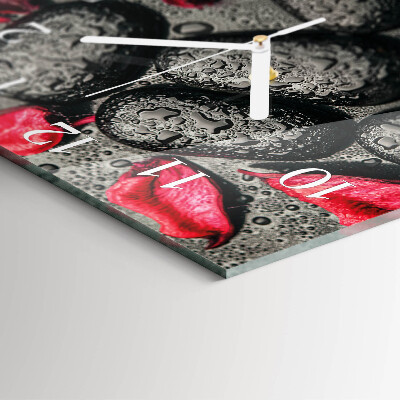 Square wall clock Stones