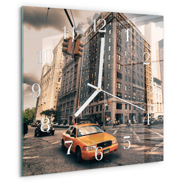 Square wall clock Taxi
