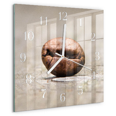 Square wall clock Coffee Bean