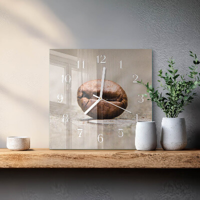 Square wall clock Coffee Bean