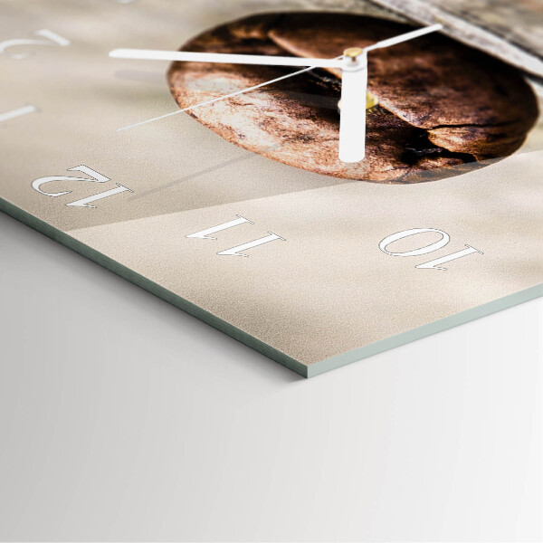 Square wall clock Coffee Bean