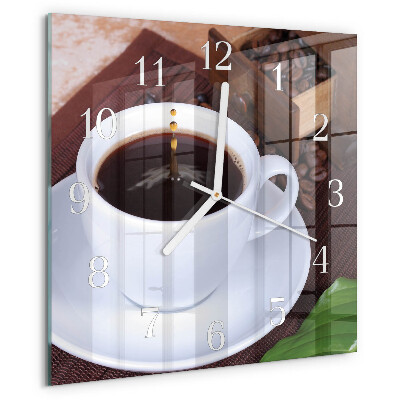 Square wall clock Coffee
