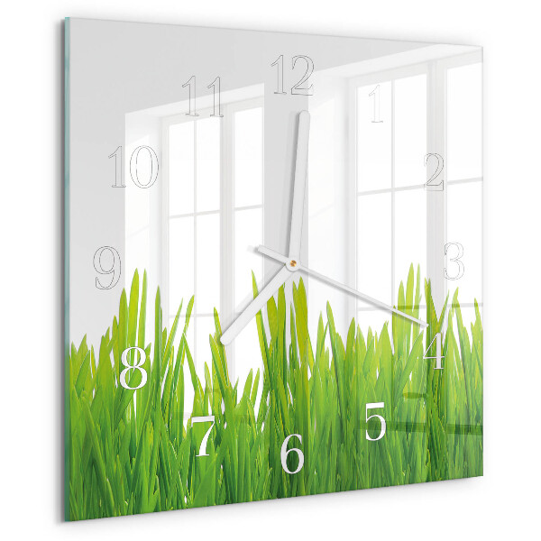 Square wall clock Grass
