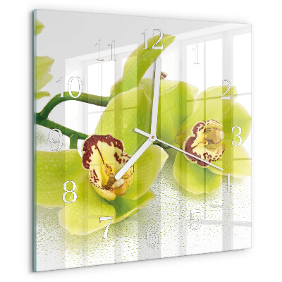 Square wall clock Orchid