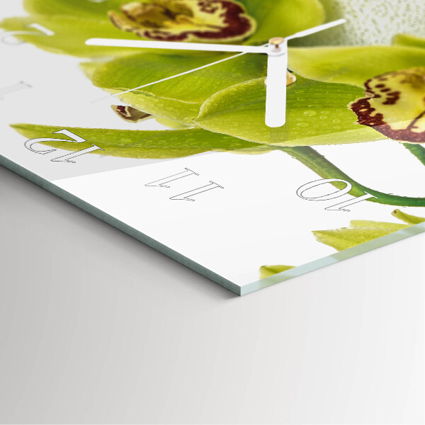 Square wall clock Orchid